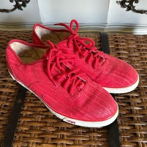Red Canvas Women's Sneakers